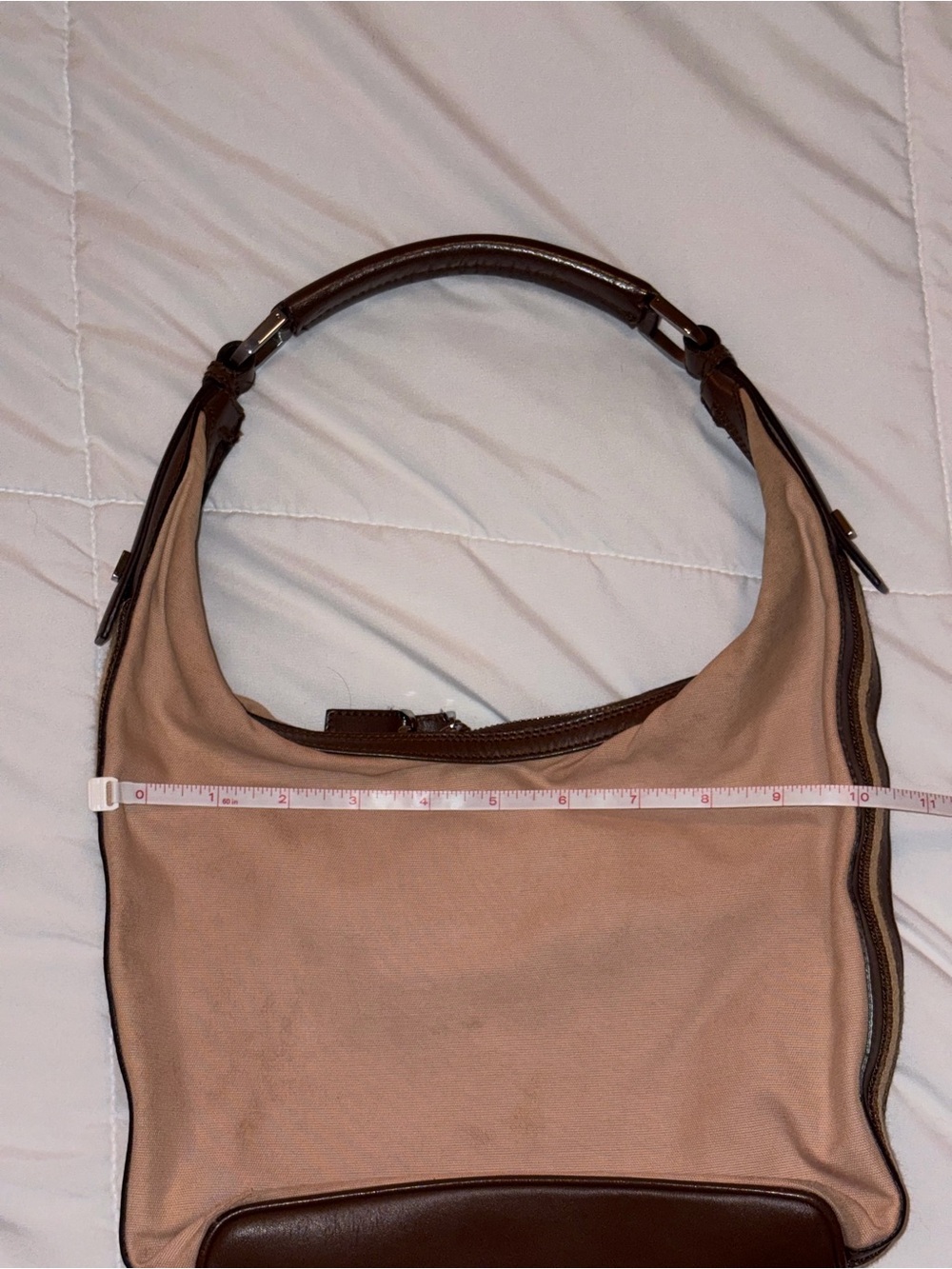 Vintage Gucci Sherry GG Pink and Brown Shoulder Bag - Picture 15 of 16